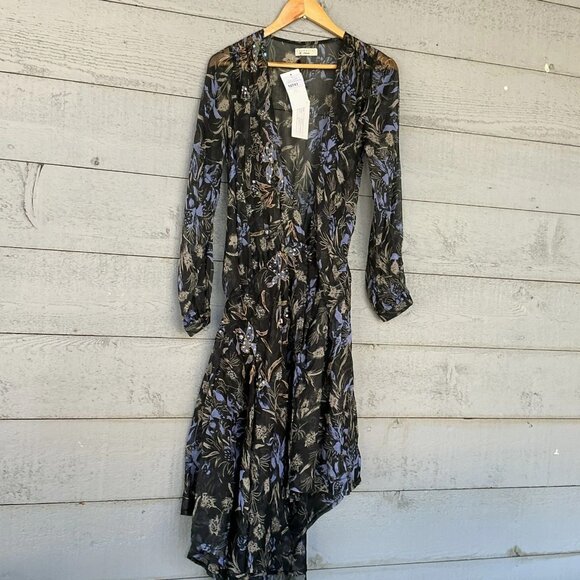 Essentiel Antwerp Anthropologie Floral Midi Dress M